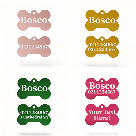Dog Bone Pet ID Tags