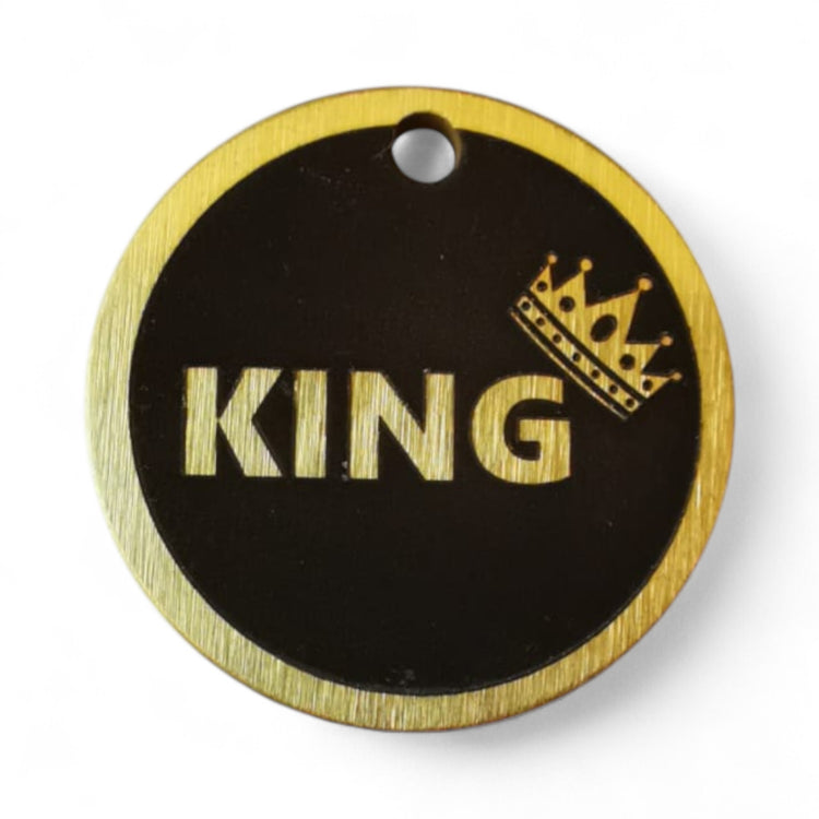 LUXE | Bespoke Brass | King Cat & Dog ID Pet Tag