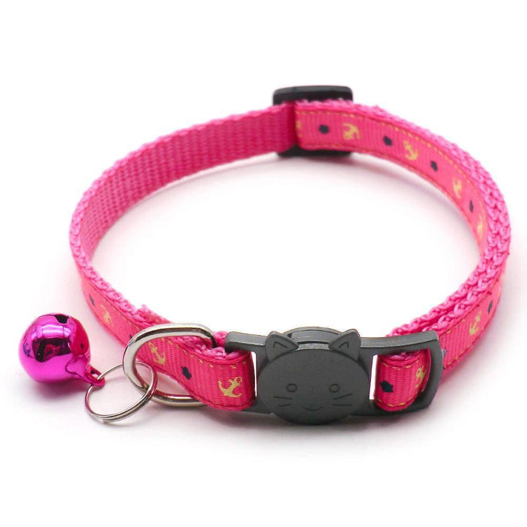 ⭐️Purr. Meow. Woof.⭐️ - Anchor Breakaway Safety Cat Collar - Pink