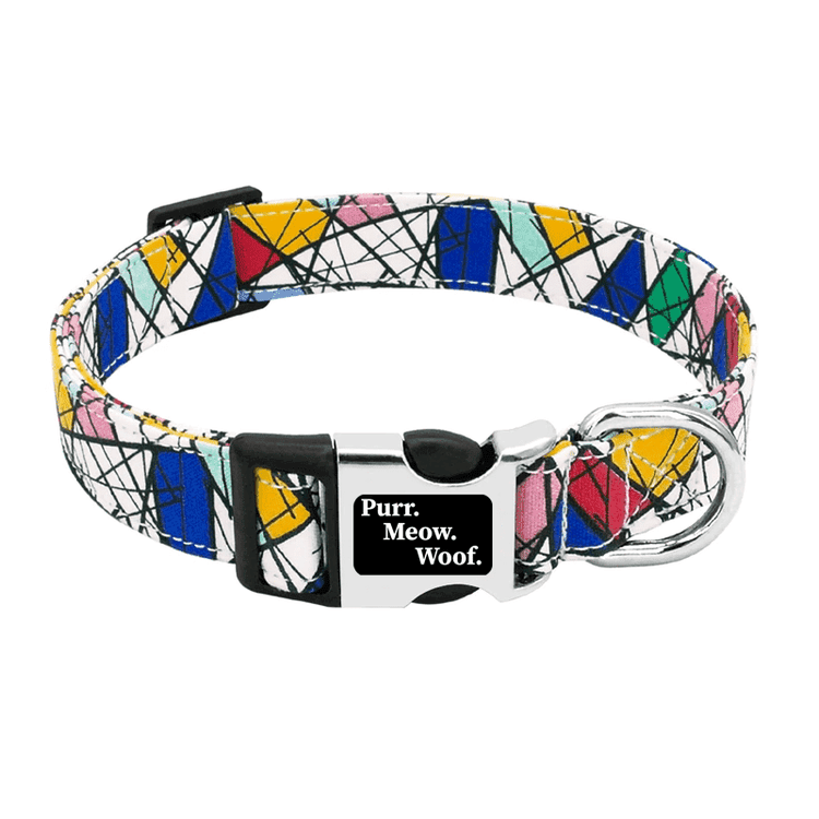 ⭐️Purr. Meow. Woof.⭐️ - Art Deco Dog Collar - Black / S / No