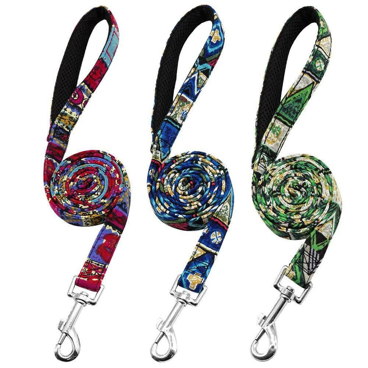 ⭐️Purr. Meow. Woof.⭐️ - Artistic Dog Lead - Blue