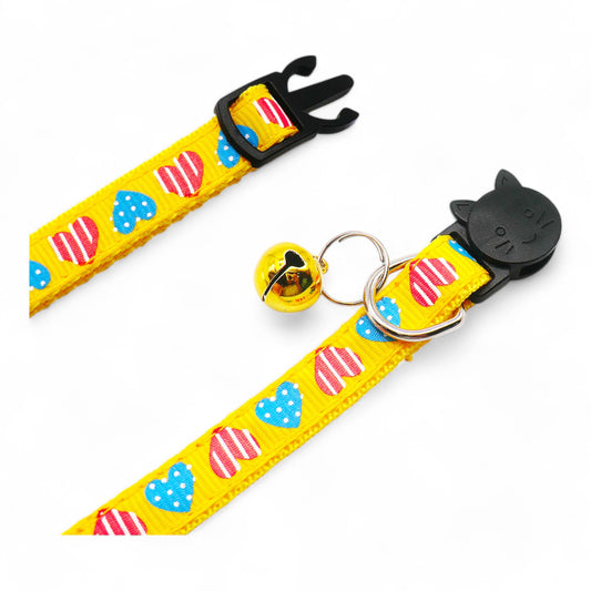 ⭐️Purr. Meow. Woof.⭐️ - Big Heart Breakaway Safety Cat & Kitten Collar - Red / Cat