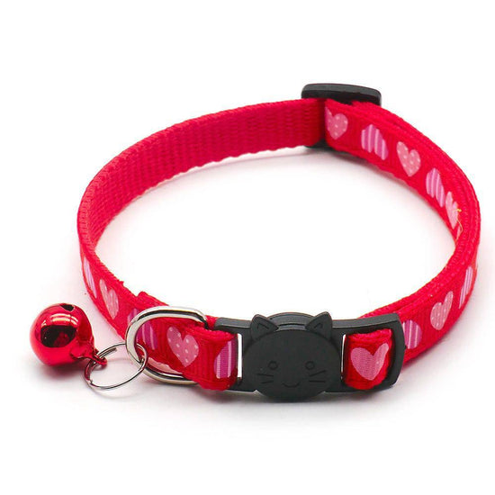 ⭐️Purr. Meow. Woof.⭐️ - Big Heart Breakaway Safety Kitten Collar - Red