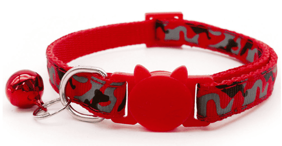 ⭐️Purr. Meow. Woof.⭐️ - Black Camouflage Breakaway Safety Cat Collar - Red