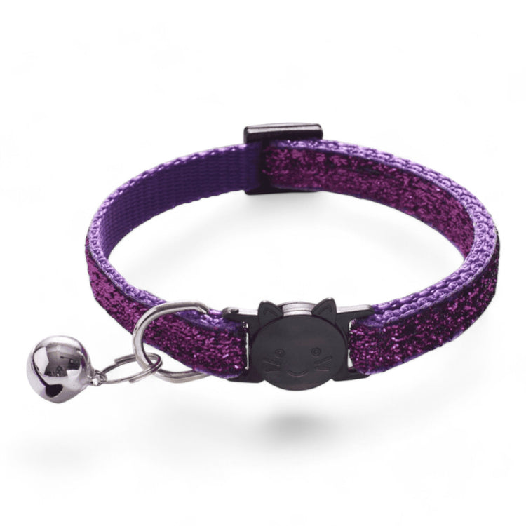 ⭐️Purr. Meow. Woof.⭐️ - Bling Breakaway Safety Cat & Kitten Collar - DarkViolet / Cat