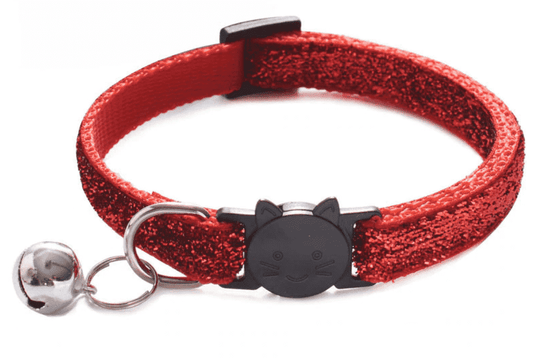 ⭐️Purr. Meow. Woof.⭐️ - Bling Breakaway Safety Cat Collar - Red