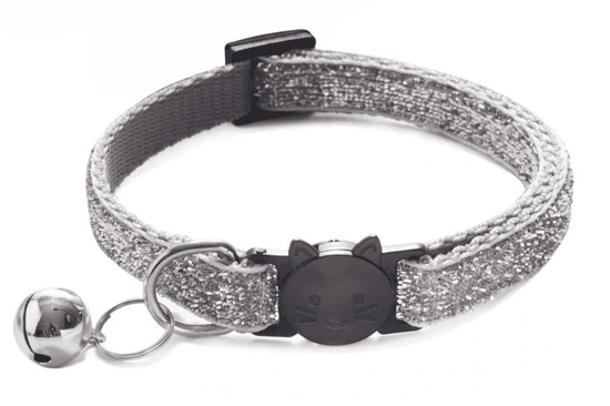 ⭐️Purr. Meow. Woof.⭐️ - Bling Breakaway Safety Cat Collar - Silver