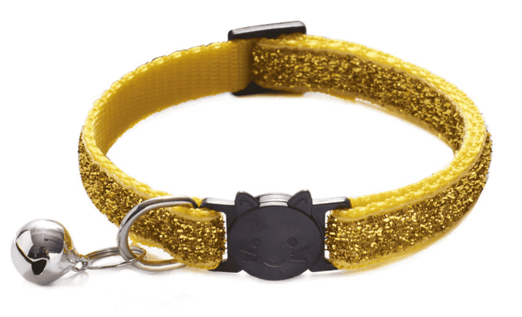 ⭐️Purr. Meow. Woof.⭐️ - Bling Breakaway Safety Cat Collar - Yellow