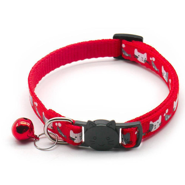 ⭐️Purr. Meow. Woof.⭐️ - Cat & Fish Breakaway Safety Cat Collar - Red
