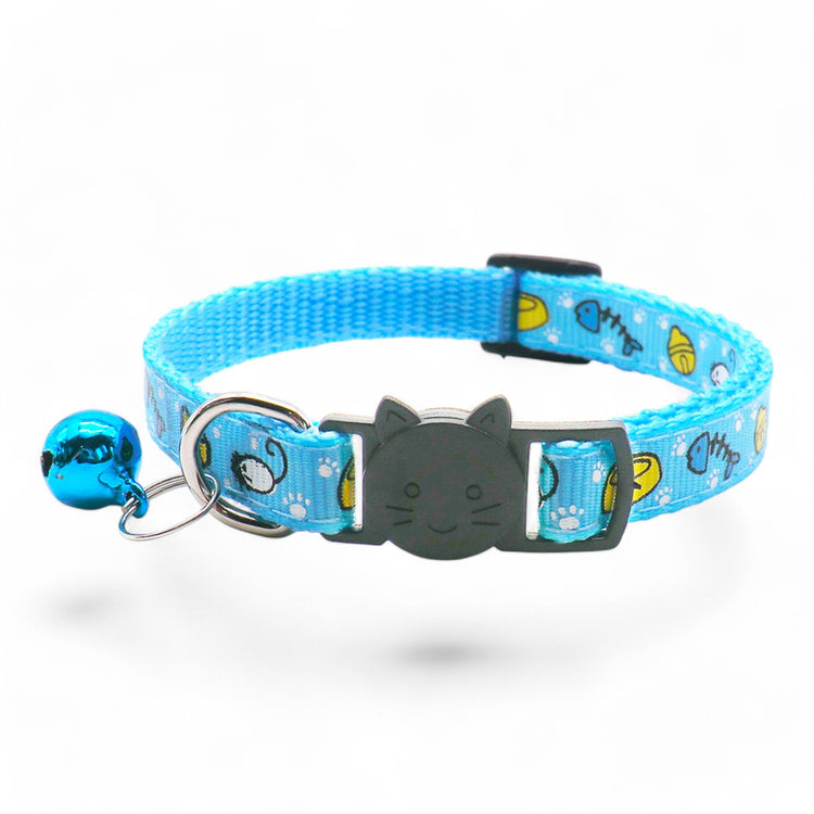 ⭐️Purr. Meow. Woof.⭐️ - Cat Favourites Breakaway Safety Cat & Kitten Collar - DodgerBlue / Cat