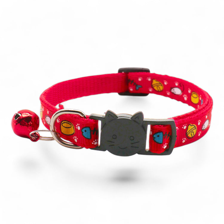 ⭐️Purr. Meow. Woof.⭐️ - Cat Favourites Breakaway Safety Cat & Kitten Collar - Red / Cat