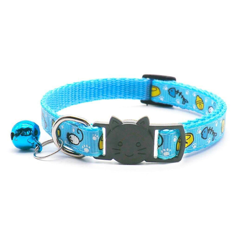 ⭐️Purr. Meow. Woof.⭐️ - Cat Favourites Breakaway Safety Cat Collar - DodgerBlue