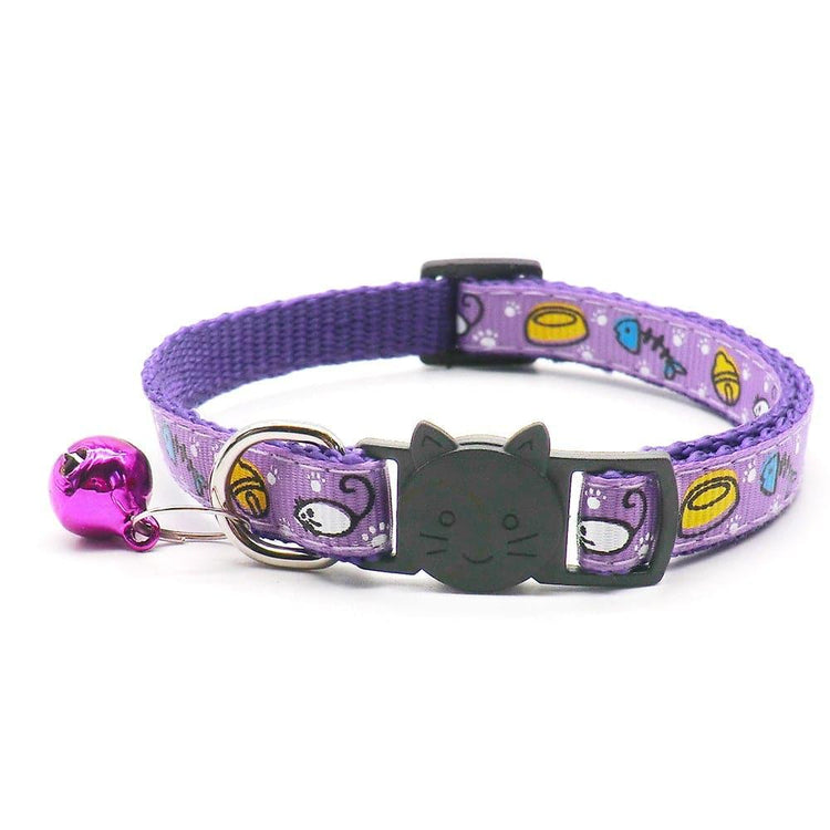 ⭐️Purr. Meow. Woof.⭐️ - Cat Favourites Breakaway Safety Cat Collar - Purple
