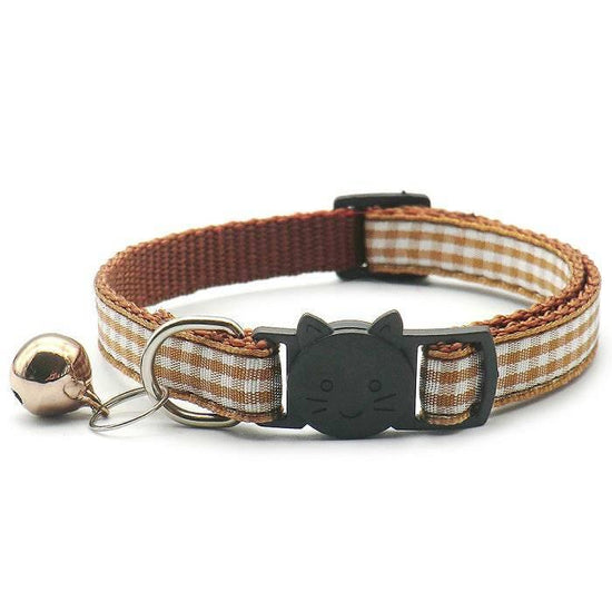 ⭐️Purr. Meow. Woof.⭐️ - Check Breakaway Safety Cat Collar - Brown