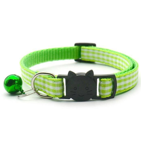 ⭐️Purr. Meow. Woof.⭐️ - Check Breakaway Safety Cat Collar - LightGreen