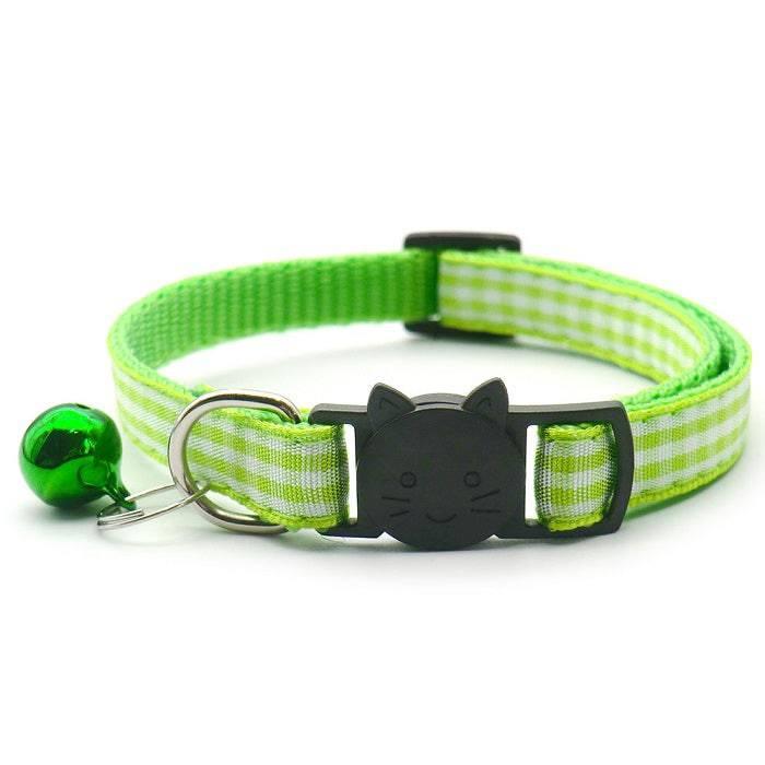 ⭐️Purr. Meow. Woof.⭐️ - Check Breakaway Safety Cat Collar - LightGreen