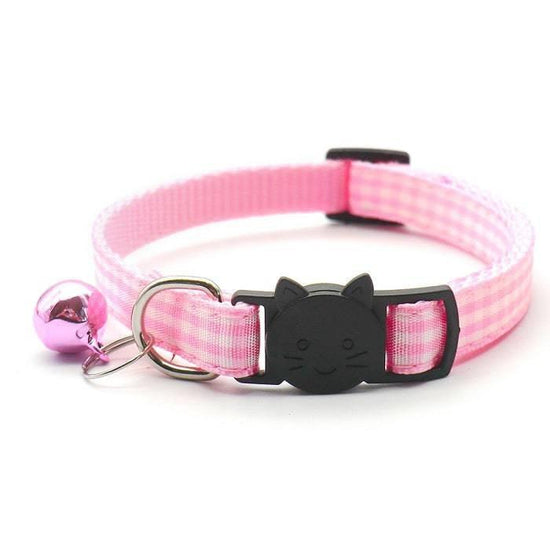 ⭐️Purr. Meow. Woof.⭐️ - Check Breakaway Safety Cat Collar - Pink