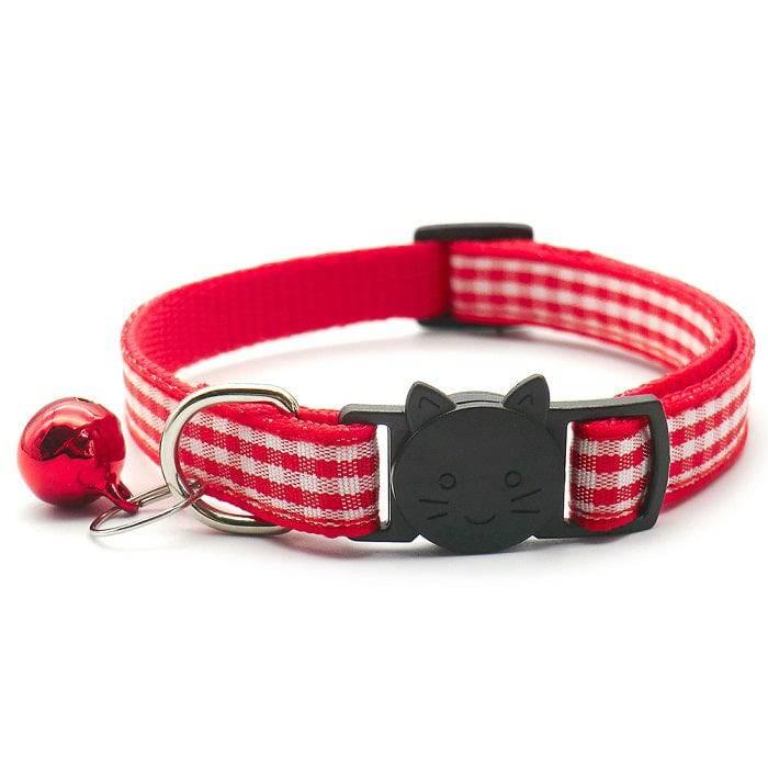 ⭐️Purr. Meow. Woof.⭐️ - Check Breakaway Safety Cat Collar - Red