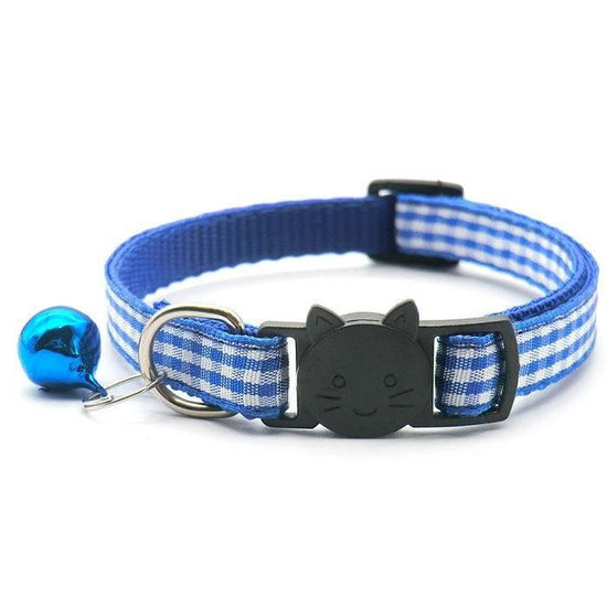 ⭐️Purr. Meow. Woof.⭐️ - Check Breakaway Safety Cat Collar - RoyalBlue