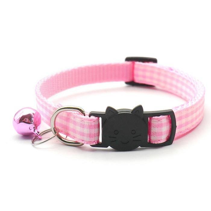 ⭐️Purr. Meow. Woof.⭐️ - Check Breakaway Safety Kitten Collar - Pink