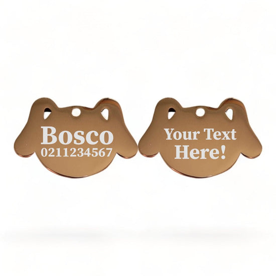 ⭐️Purr. Meow. Woof.⭐️ - Custom Text Dog | Mirror Stainless | Dog ID Pet Tag - BurlyWood
