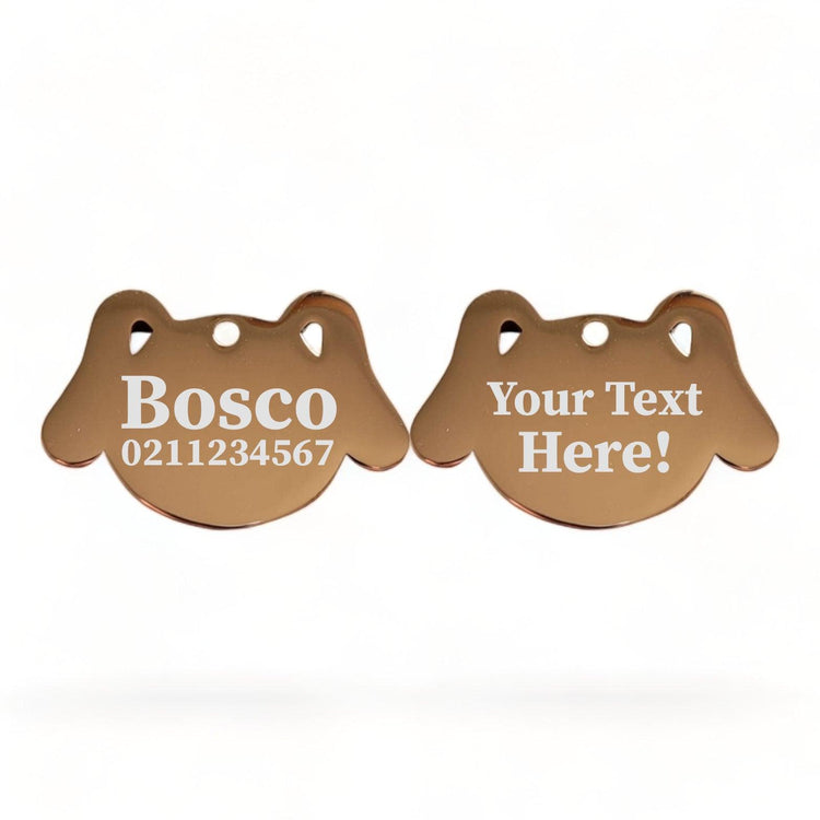 ⭐️Purr. Meow. Woof.⭐️ - Custom Text Dog | Mirror Stainless | Dog ID Pet Tag - BurlyWood