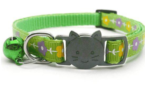 ⭐️Purr. Meow. Woof.⭐️ - Flower Breakaway Safety Cat Collar - Lime