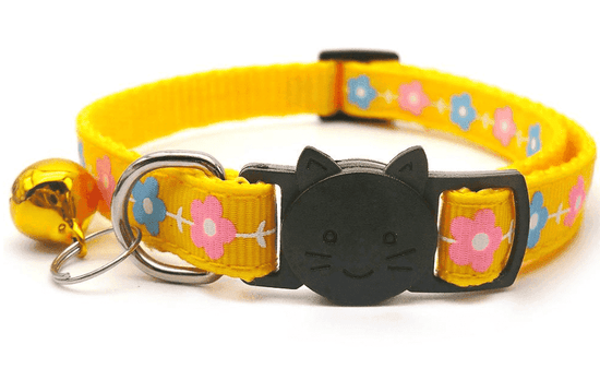 ⭐️Purr. Meow. Woof.⭐️ - Flower Breakaway Safety Cat Collar - Yellow