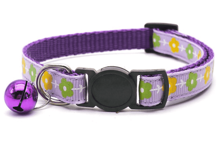 ⭐️Purr. Meow. Woof.⭐️ - Flower Breakaway Safety Kitten Collar - Purple