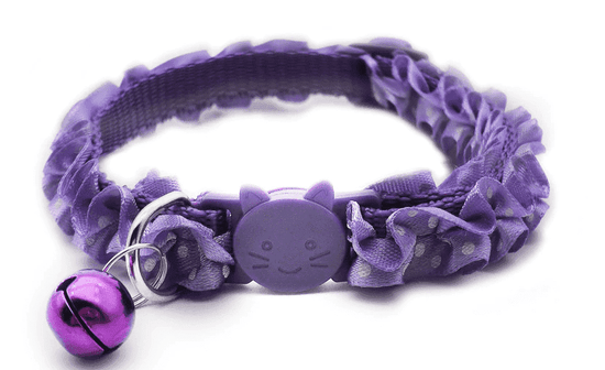 ⭐️Purr. Meow. Woof.⭐️ - Frilly Breakaway Safety Cat Collar - Purple