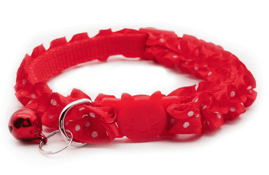 ⭐️Purr. Meow. Woof.⭐️ - Frilly Breakaway Safety Cat Collar - Red