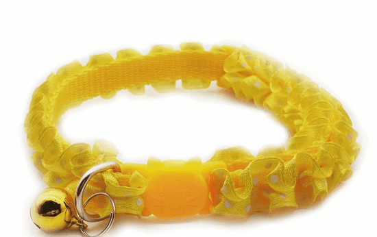 ⭐️Purr. Meow. Woof.⭐️ - Frilly Breakaway Safety Cat Collar - Yellow