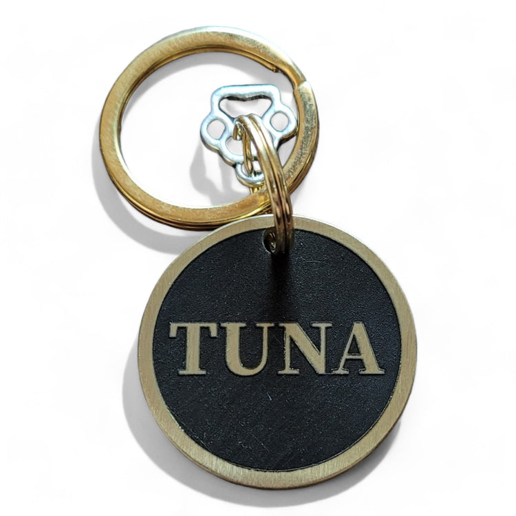 ⭐️Purr. Meow. Woof.⭐️ - LUXE | Bespoke Brass | Round Cat & Dog ID Pet Tag - Day / Small
