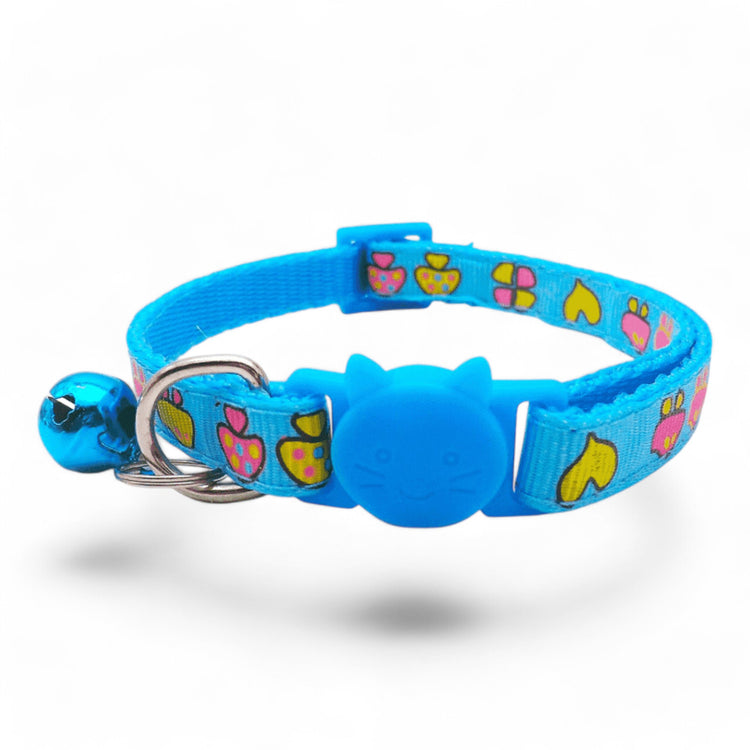 ⭐️Purr. Meow. Woof.⭐️ - Mushroom Breakaway Safety Cat & Kitten Collar - DodgerBlue / Cat
