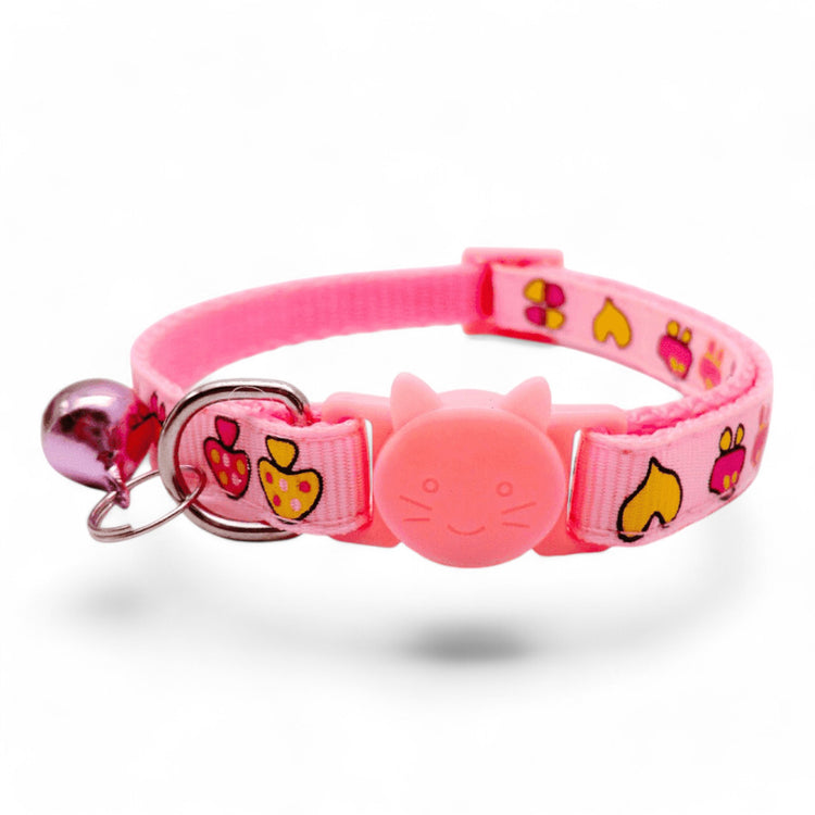 ⭐️Purr. Meow. Woof.⭐️ - Mushroom Breakaway Safety Cat & Kitten Collar - Pink / Cat