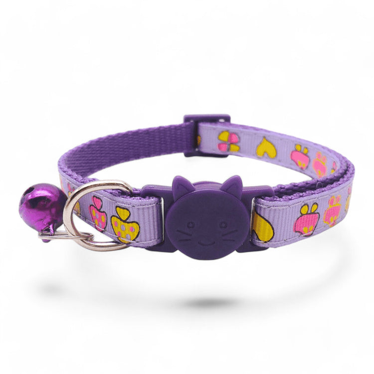 ⭐️Purr. Meow. Woof.⭐️ - Mushroom Breakaway Safety Cat & Kitten Collar - Purple / Cat