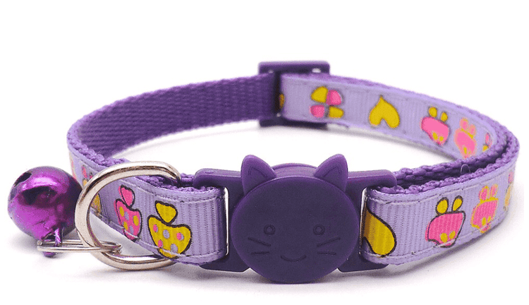 ⭐️Purr. Meow. Woof.⭐️ - Mushroom Breakaway Safety Cat Collar - Purple
