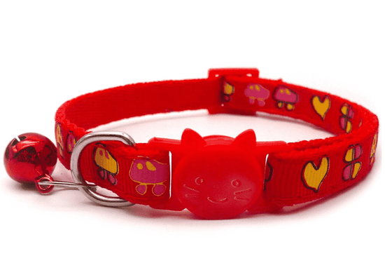 ⭐️Purr. Meow. Woof.⭐️ - Mushroom Breakaway Safety Cat Collar - Red