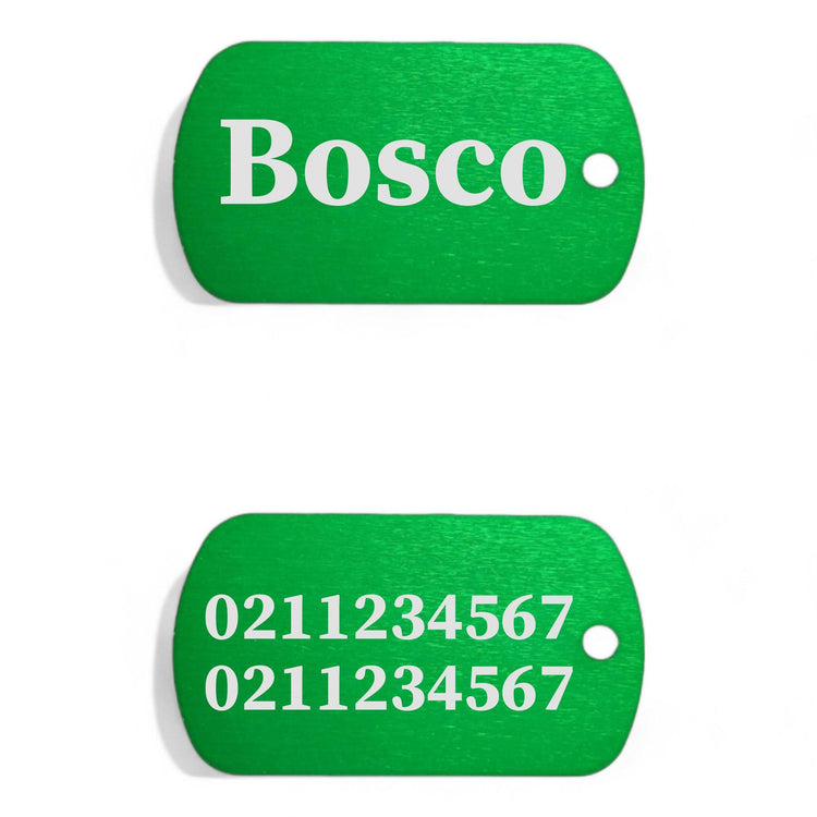 ⭐️Purr. Meow. Woof.⭐️ - Name Front & 2 Numbers Back Military Dog ID Pet Tag - MediumSpringGreen