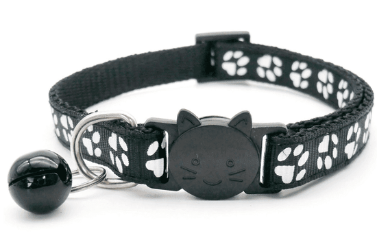 ⭐️Purr. Meow. Woof.⭐️ - Paw Print Breakaway Safety Kitten Collar - Black