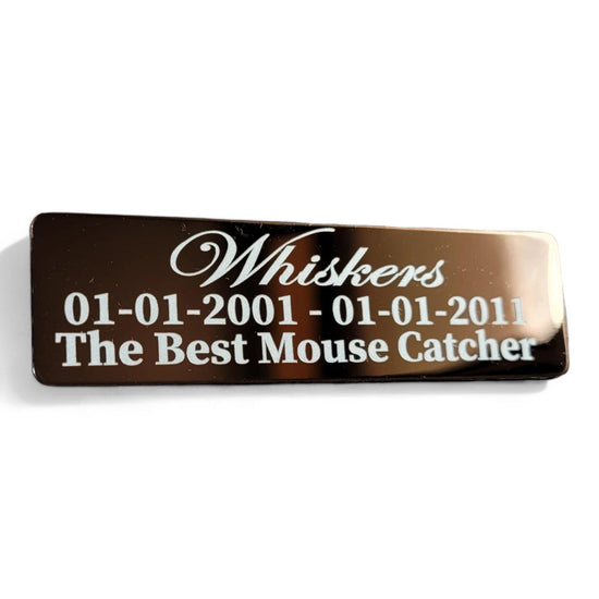⭐️Purr. Meow. Woof.⭐️ - Pet Memorial Plaque Mirror Stainless - LightSalmon / Indoor