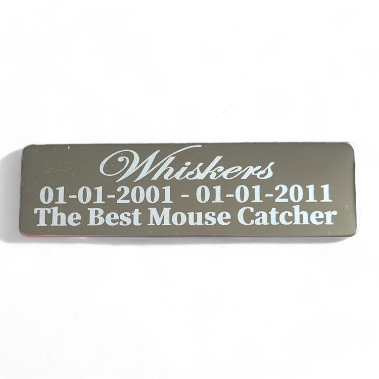 ⭐️Purr. Meow. Woof.⭐️ - Pet Memorial Plaque Mirror Stainless - Silver / Indoor