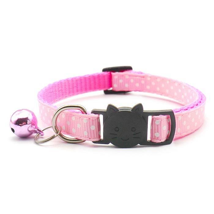 ⭐️Purr. Meow. Woof.⭐️ - Polka Dots Breakaway Safety Kitten Collar - Pink