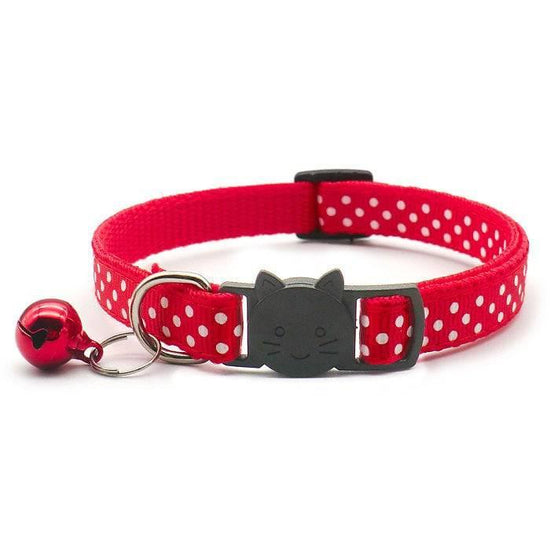 ⭐️Purr. Meow. Woof.⭐️ - Polka Dots Breakaway Safety Kitten Collar - Red