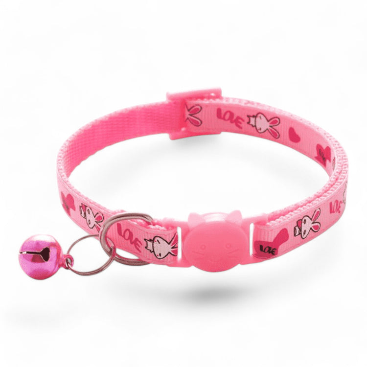 ⭐️Purr. Meow. Woof.⭐️ - Rabbit Breakaway Safety Cat & Kitten Collar - Pink / Cat