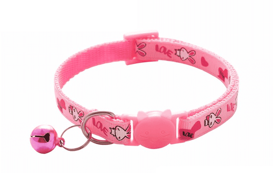 ⭐️Purr. Meow. Woof.⭐️ - Rabbit Breakaway Safety Cat Collar - Pink