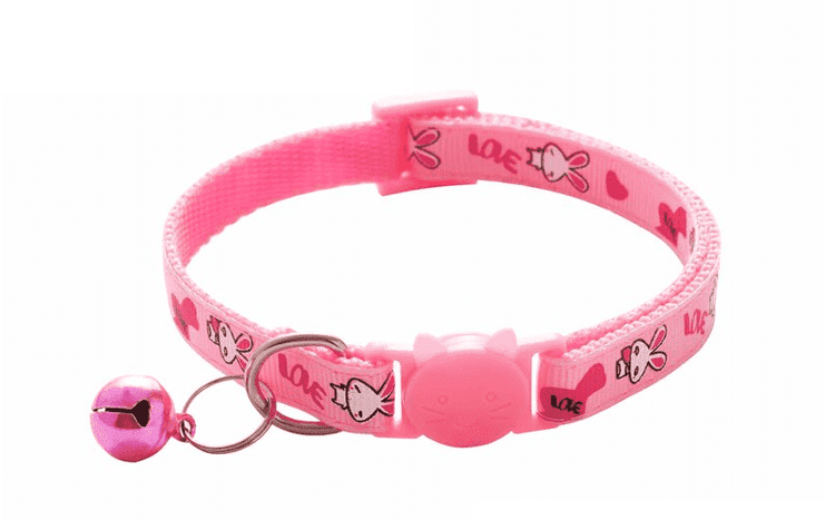 ⭐️Purr. Meow. Woof.⭐️ - Rabbit Breakaway Safety Kitten Collar - Pink
