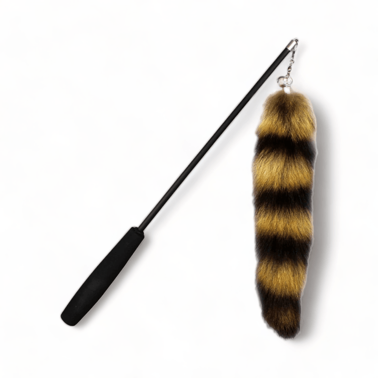 ⭐️Purr. Meow. Woof.⭐️ - Raccoon Tail Wand Cat Toy - Default Title