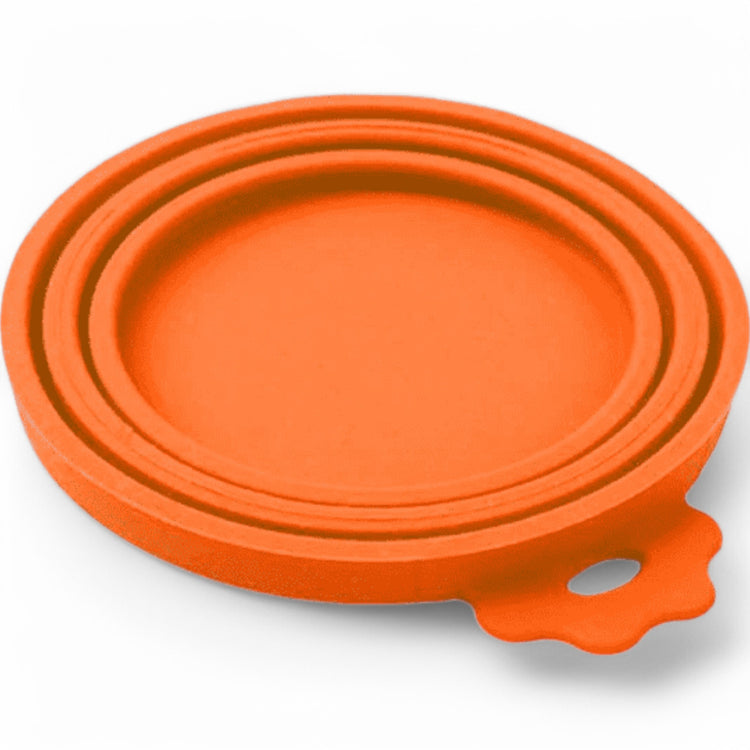 ⭐️Purr. Meow. Woof.⭐️ - Reusable Pet Food Can Lid - Orange