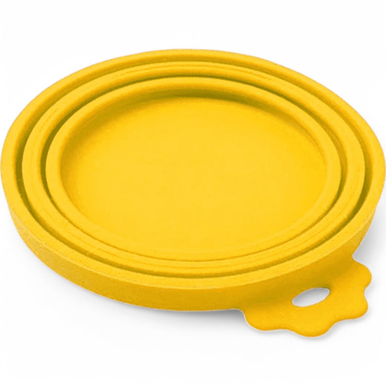 ⭐️Purr. Meow. Woof.⭐️ - Reusable Pet Food Can Lid - Yellow